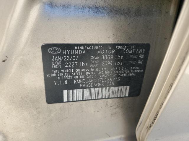 Photo 11 VIN: KMHDU46D07U136215 - HYUNDAI ELANTRA GL 