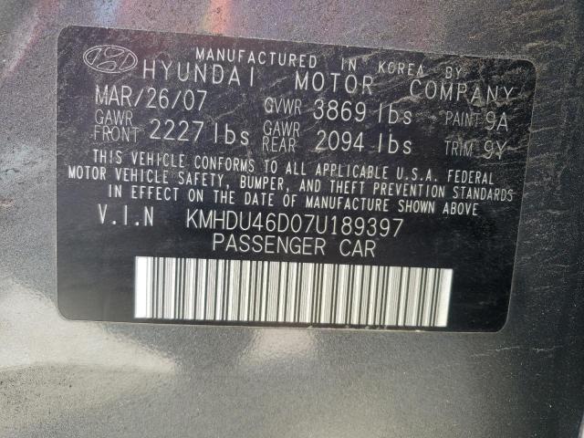 Photo 11 VIN: KMHDU46D07U189397 - HYUNDAI ELANTRA 