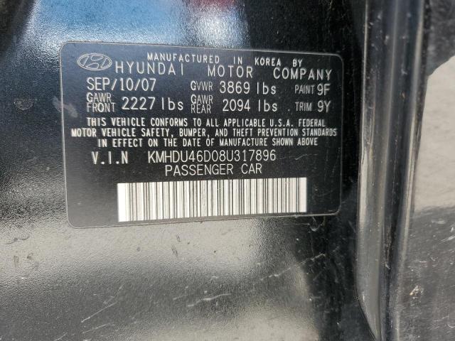 Photo 12 VIN: KMHDU46D08U317896 - HYUNDAI ELANTRA 