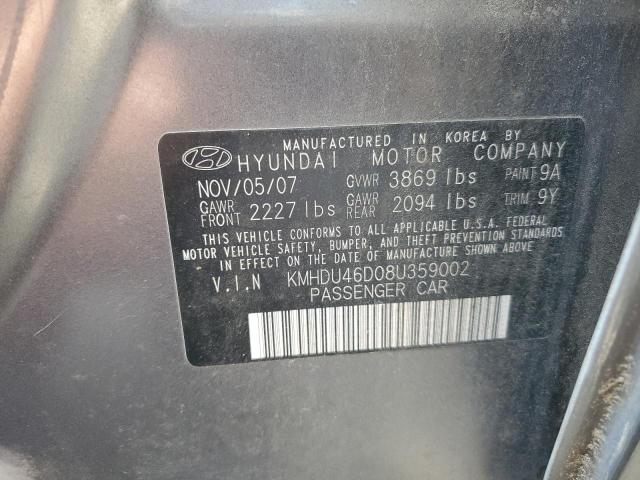 Photo 11 VIN: KMHDU46D08U359002 - HYUNDAI ELANTRA 