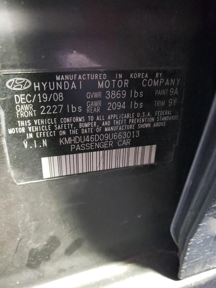 Photo 11 VIN: KMHDU46D09U663013 - HYUNDAI ELANTRA 