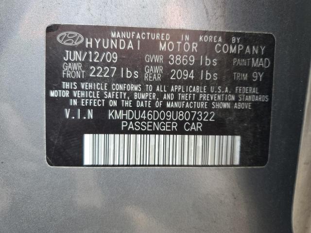 Photo 12 VIN: KMHDU46D09U807322 - HYUNDAI ELANTRA 