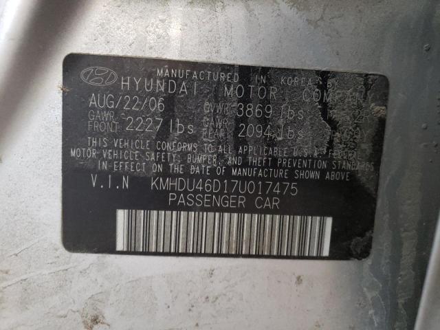 Photo 12 VIN: KMHDU46D17U017475 - HYUNDAI ELANTRA 