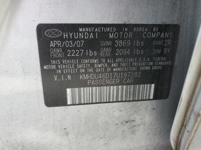 Photo 11 VIN: KMHDU46D17U197282 - HYUNDAI ELANTRA 