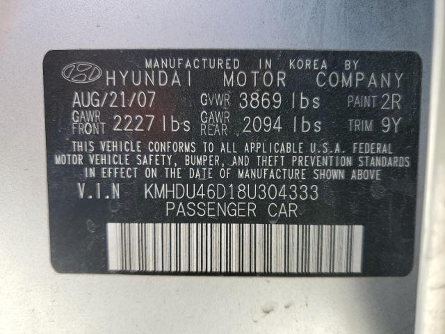 Photo 11 VIN: KMHDU46D18U304333 - HYUNDAI ELANTRA 