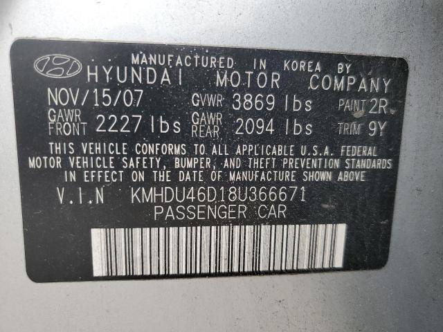 Photo 11 VIN: KMHDU46D18U366671 - HYUNDAI ELANTRA 