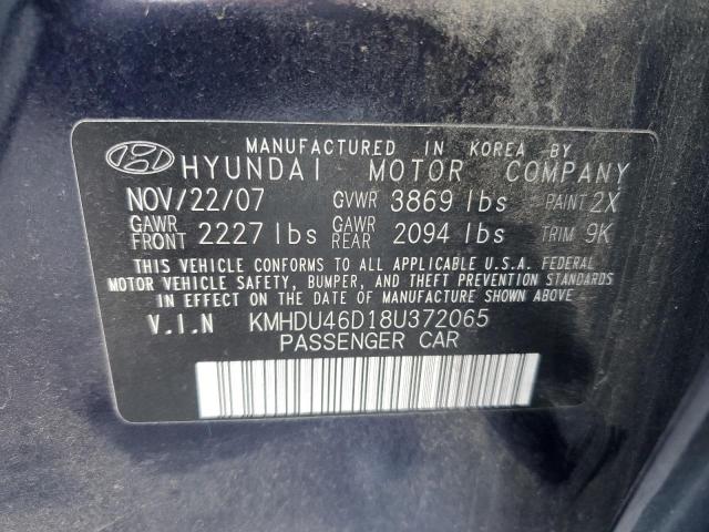 Photo 11 VIN: KMHDU46D18U372065 - HYUNDAI ELANTRA GL 