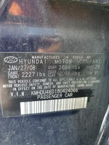 Photo 11 VIN: KMHDU46D18U424066 - HYUNDAI ELANTRA 