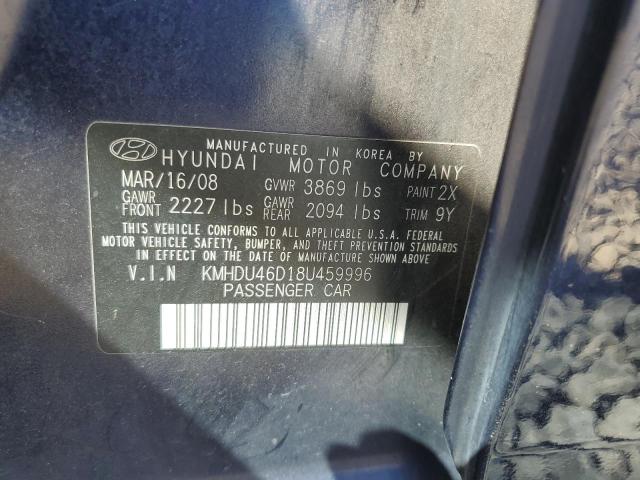 Photo 11 VIN: KMHDU46D18U459996 - HYUNDAI ELANTRA GL 