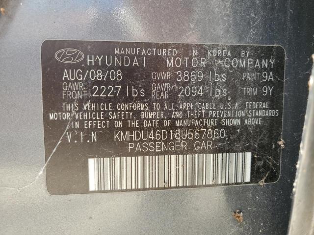 Photo 11 VIN: KMHDU46D18U567860 - HYUNDAI ELANTRA 