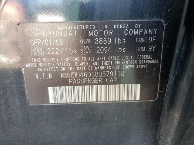 Photo 11 VIN: KMHDU46D18U579118 - HYUNDAI ELANTRA 