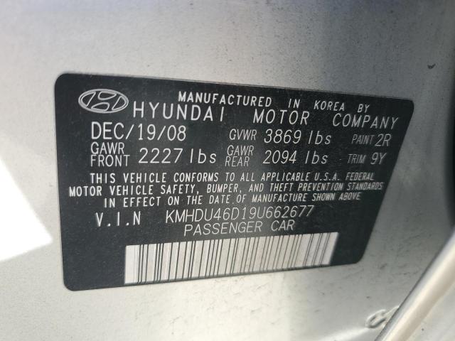 Photo 11 VIN: KMHDU46D19U662677 - HYUNDAI ELANTRA GL 