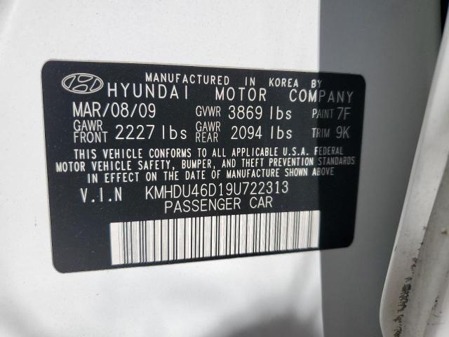 Photo 12 VIN: KMHDU46D19U722313 - HYUNDAI ELANTRA 