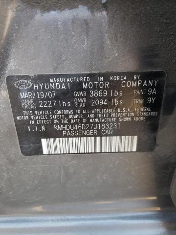 Photo 11 VIN: KMHDU46D27U183231 - HYUNDAI ELANTRA 