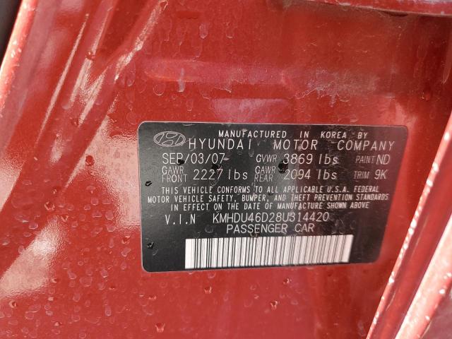 Photo 11 VIN: KMHDU46D28U314420 - HYUNDAI ELANTRA 