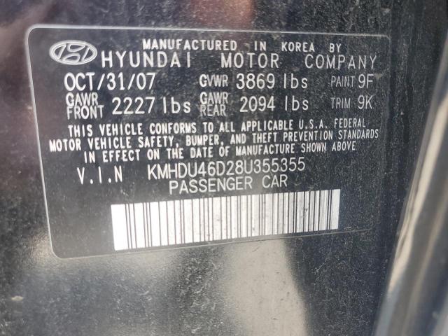 Photo 11 VIN: KMHDU46D28U355355 - HYUNDAI ELANTRA 