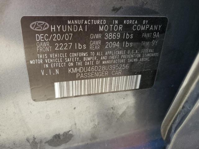 Photo 11 VIN: KMHDU46D28U395256 - HYUNDAI ELANTRA GL 