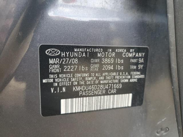 Photo 11 VIN: KMHDU46D28U471669 - HYUNDAI ELANTRA 