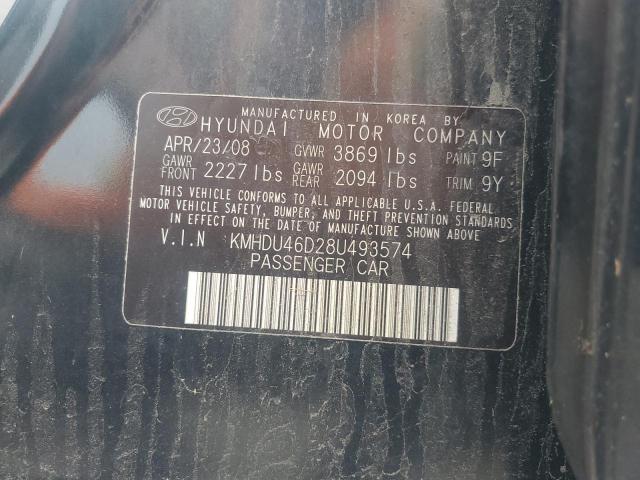 Photo 11 VIN: KMHDU46D28U493574 - HYUNDAI ELANTRA GL 