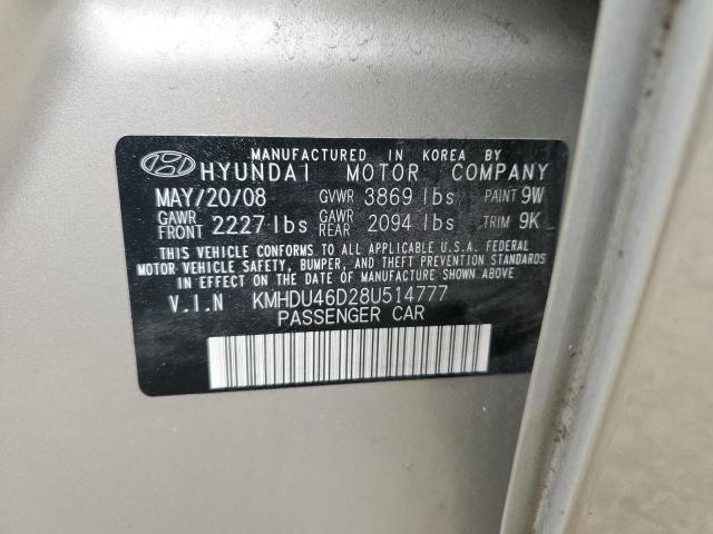 Photo 11 VIN: KMHDU46D28U514777 - HYUNDAI ELANTRA 