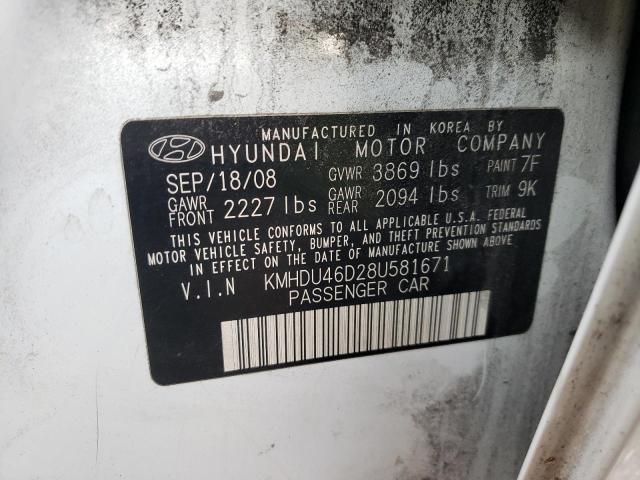 Photo 11 VIN: KMHDU46D28U581671 - HYUNDAI ELANTRA 