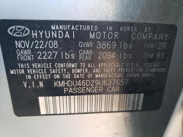 Photo 12 VIN: KMHDU46D29U637657 - HYUNDAI ELANTRA 