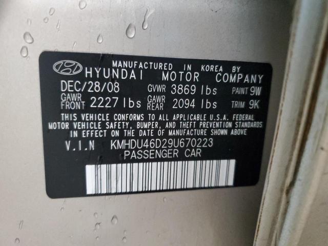 Photo 11 VIN: KMHDU46D29U670223 - HYUNDAI ELANTRA 