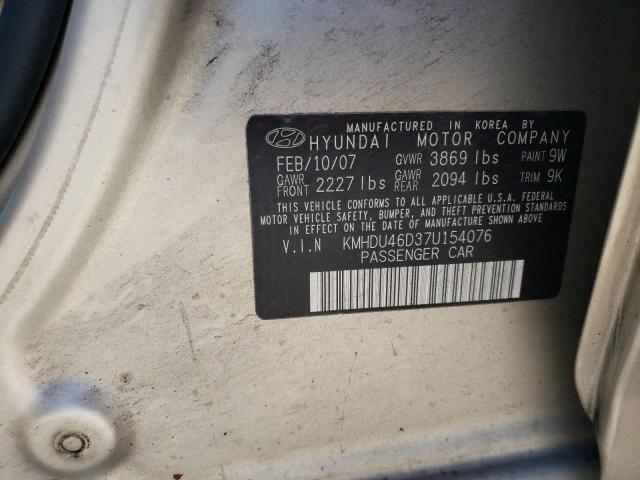 Photo 11 VIN: KMHDU46D37U154076 - HYUNDAI ELANTRA 