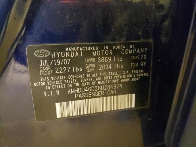 Photo 9 VIN: KMHDU46D38U284974 - HYUNDAI ELANTRA GL 