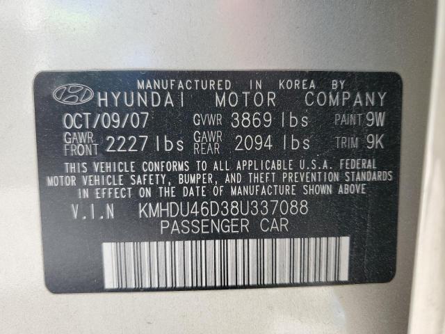 Photo 12 VIN: KMHDU46D38U337088 - HYUNDAI ELANTRA GL 