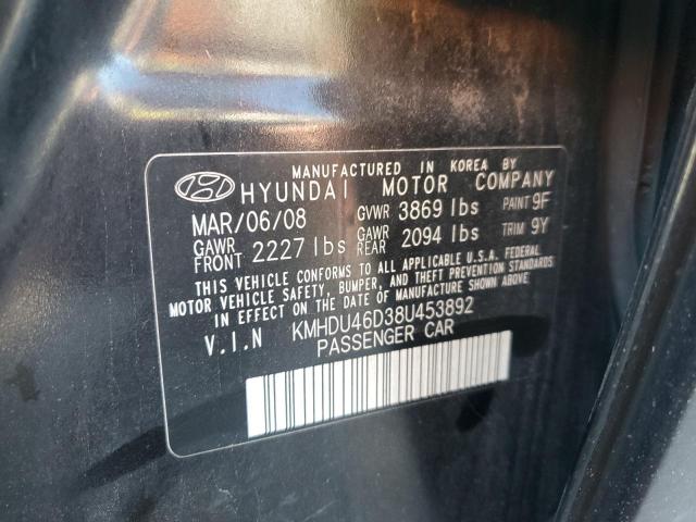 Photo 11 VIN: KMHDU46D38U453892 - HYUNDAI ELANTRA 