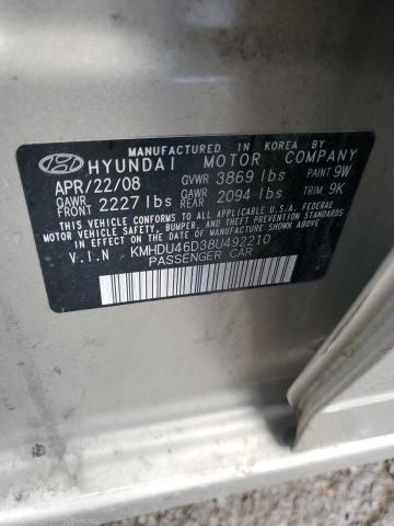 Photo 11 VIN: KMHDU46D38U492210 - HYUNDAI ELANTRA 