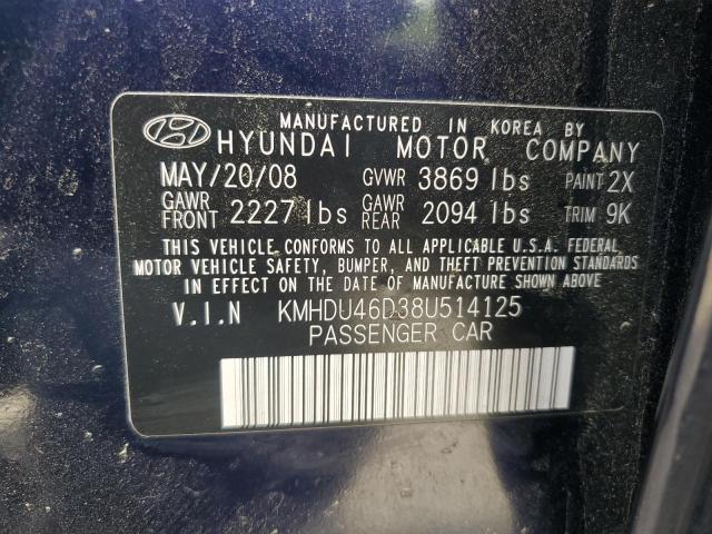 Photo 11 VIN: KMHDU46D38U514125 - HYUNDAI ELANTRA 