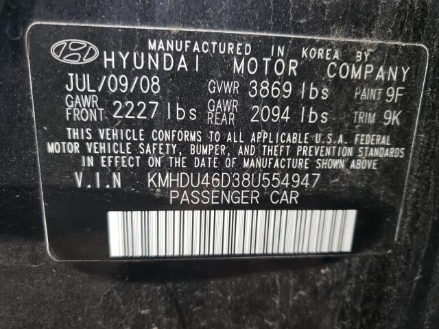 Photo 11 VIN: KMHDU46D38U554947 - HYUNDAI ELANTRA 