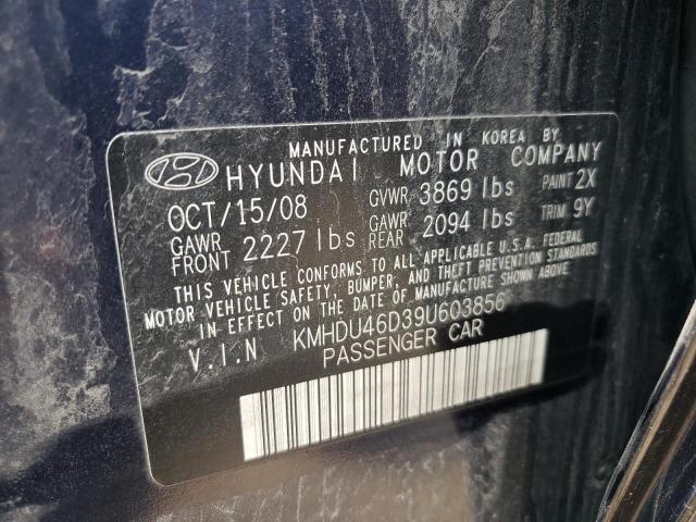 Photo 9 VIN: KMHDU46D39U603856 - HYUNDAI ELANTRA GL 