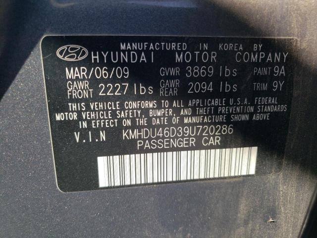 Photo 11 VIN: KMHDU46D39U720286 - HYUNDAI ELANTRA GL 