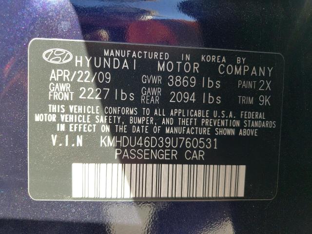 Photo 11 VIN: KMHDU46D39U760531 - HYUNDAI ELANTRA 