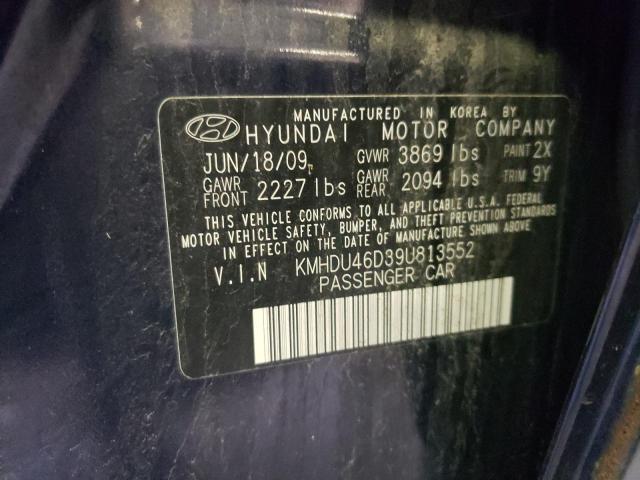 Photo 11 VIN: KMHDU46D39U813552 - HYUNDAI ELANTRA GL 