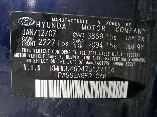 Photo 11 VIN: KMHDU46D47U127114 - HYUNDAI ELANTRA 