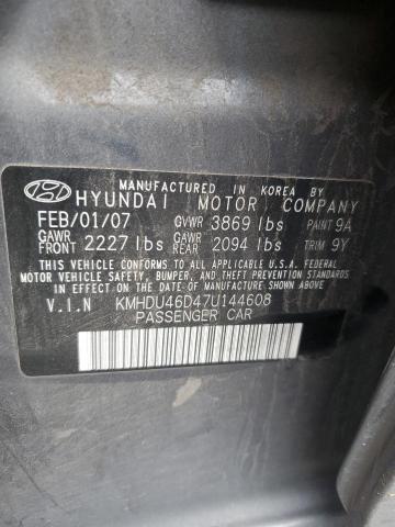 Photo 12 VIN: KMHDU46D47U144608 - HYUNDAI ELANTRA 