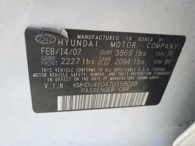 Photo 11 VIN: KMHDU46D47U158038 - HYUNDAI ELANTRA 