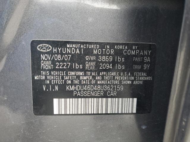 Photo 11 VIN: KMHDU46D48U362159 - HYUNDAI ELANTRA 