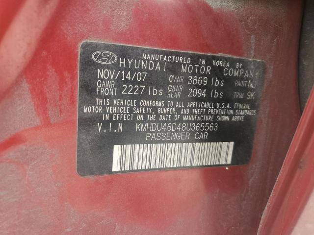 Photo 12 VIN: KMHDU46D48U365563 - HYUNDAI ELANTRA 