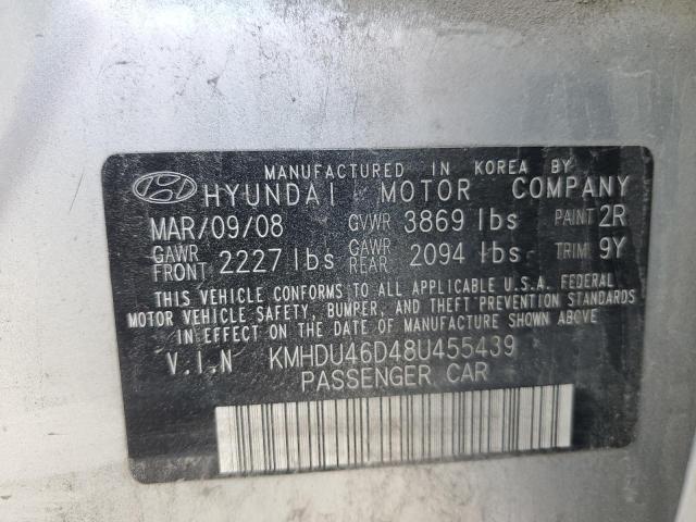 Photo 11 VIN: KMHDU46D48U455439 - HYUNDAI ELANTRA 