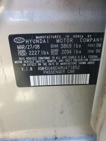 Photo 11 VIN: KMHDU46D48U471852 - HYUNDAI ELANTRA 