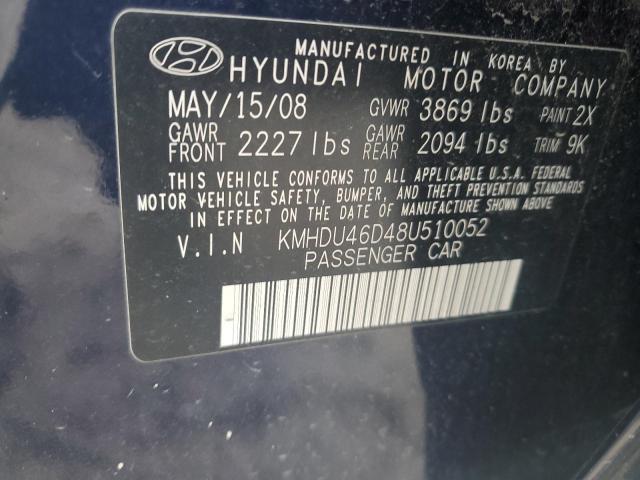 Photo 11 VIN: KMHDU46D48U510052 - HYUNDAI ELANTRA 