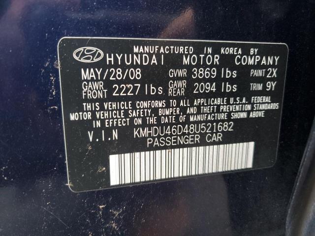 Photo 11 VIN: KMHDU46D48U521682 - HYUNDAI ELANTRA 