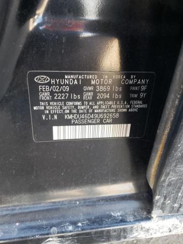 Photo 9 VIN: KMHDU46D49U692658 - HYUNDAI ELANTRA GL 