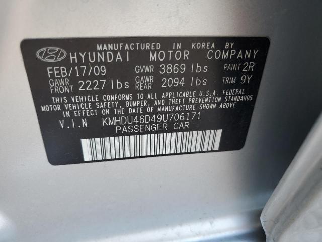 Photo 11 VIN: KMHDU46D49U706171 - HYUNDAI ELANTRA GL 