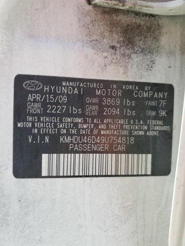 Photo 11 VIN: KMHDU46D49U754818 - HYUNDAI ELANTRA GL 